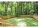 Lush backyard enclosed by wooden fencing, providing privacy and security at 911 Oakland Sw Dr, Atlanta, GA 30310