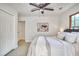 Bedroom with ceiling fan, closet and modern finishes, ideal for relaxation at 911 Oakland Sw Dr, Atlanta, GA 30310