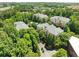 Aerial view of the Stratford community surrounded by lush trees at 2303 Stratford Commons Commons, Decatur, GA 30033