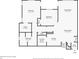 Floor plan featuring two bedrooms, bathroom, living room, dining room, kitchen, and laundry room at 2303 Stratford Commons Commons, Decatur, GA 30033
