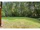 Beautifully maintained backyard with lush green lawn and mature trees at 4392 Windsor Oaks Cir, Marietta, GA 30066