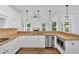Gourmet kitchen with stainless steel appliances, granite countertops, and white cabinets at 511 Millwood Ct, Canton, GA 30114