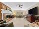 Inviting living room with brick fireplace, plush seating, and an open layout at 3120 Henderson Walk, Atlanta, GA 30340