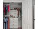 Organized closet with shelves, drawers, and ample hanging space at 4816 Morning Chase Nw, Acworth, GA 30102