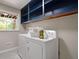 Laundry room with shelving above the appliances and a window at 4214 Williamsburg Dr, College Park, GA 30337