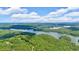 Breathtaking aerial view shows homes nestled amongst the trees along Lake Lanier's shoreline at 52 Waterside Se Dr, Cartersville, GA 30121