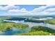 Beautiful aerial of Lake Lanier with its islands and peninsulas covered in lush greenery, perfect for nature lovers at 52 Waterside Se Dr, Cartersville, GA 30121