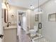 Modern bathroom featuring a glass-enclosed shower, toilet, sink, and vanity with decor at 52 Waterside Se Dr, Cartersville, GA 30121