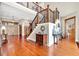 Beautiful foyer boasting hardwood floors and detailed trim at 52 Waterside Se Dr, Cartersville, GA 30121