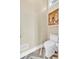 Clean powder room with stylish cabinet and modern toilet at 52 Waterside Se Dr, Cartersville, GA 30121