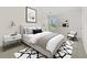 Modern bedroom featuring a plush bed, stylish decor, a neutral color scheme, and a cozy atmosphere at 6468 Panasa Ct, Tucker, GA 30084