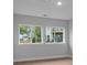 Bedroom featuring two windows with views of the backyard and neighborhood at 4830 Briscoe Dr, Cumming, GA 30028