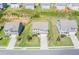 Aerial view of neighborhood showing well-maintained lawns and neatly arranged homes at 7814 Messina Ct, Lithia Springs, GA 30122