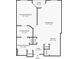 Detailed floor plan showcasing the layout, including primary bedroom, living room, kitchen, bathroom, and patio at 230 E Ponce De Leon Ave # 324, Decatur, GA 30030