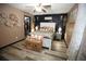 Bedroom with a neutral palette and a unique wall decor featuring woven baskets at 3227 Due West Rd, Dallas, GA 30157