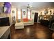Comfortable living room with hardwood floors, fireplace, flat-screen television and stylish decor at 3227 Due West Rd, Dallas, GA 30157