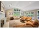 Bright living room with large windows, a fireplace, comfortable seating, and neutral carpet at 747 Channing Nw Dr, Atlanta, GA 30318