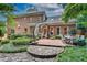 Landscaped backyard with a patio, an umbrella, and a brick exterior at 1676 Grove Park Way, Decatur, GA 30033