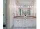Well-lit bathroom featuring a dual vanity with granite countertops and a large mirror for added convenience at 175 Centennial Trce, Roswell, GA 30076