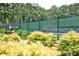 Community tennis court surrounded by a fence and lush landscaping, perfect for a friendly match at 2528 Chimney Springs Dr, Marietta, GA 30062