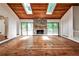 Spacious living room features hardwood floors, skylights, and a stone fireplace at 2528 Chimney Springs Dr, Marietta, GA 30062