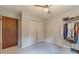 Bright bedroom with closet and neutral colors at 2645 Holly Berry Trl, Snellville, GA 30039