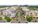 Overhead view of downtown street lined with shops, dining, and businesses, highlighting urban convenience at 4016 Dover Ave, Alpharetta, GA 30009