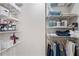 Organized closet with wire shelving units and clothing storage at 4016 Dover Ave, Alpharetta, GA 30009