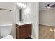 Bathroom featuring a stylish vanity, updated fixtures, and modern design at 404 Hawkstone Way, Alpharetta, GA 30022