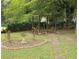 Beautiful backyard featuring a wooden swing set, perfect for relaxation and enjoying the outdoors at 1380 Ashbrook Dr, Lawrenceville, GA 30043