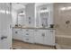 Bright bathroom with double vanity sinks, and a walk-in shower at 3656 Ebenezer Rd, Marietta, GA 30066