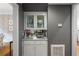 Chic bar area with marble countertop, glass cabinets, and stylish decor at 2878 Wesley Heath Nw, Atlanta, GA 30327