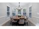 Bright dining room boasts many windows and an oval table with patterned chairs at 2883 Thurleston Ln, Duluth, GA 30097