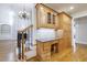 Home office featuring built-in cabinets, drawers, desk, and granite countertop at 2883 Thurleston Ln, Duluth, GA 30097