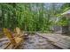 Inviting backyard patio with Adirondack chairs and a fire pit at 3390 Kenland Se Rd, Smyrna, GA 30082