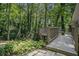 Lovely wooden deck overlooking the mature trees in the back yard at 3390 Kenland Se Rd, Smyrna, GA 30082