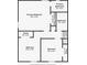 Second-floor plan features a primary bedroom with a bathroom, two secondary bedrooms, and a bathroom at 4030 Tanglewood Rd, Snellville, GA 30039