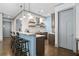 Eat-in kitchen with stainless steel appliances, granite countertops, and barstool seating at 4559 Paradise Shoals Se Rd, Atlanta, GA 30339