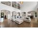 Spacious living room with hardwood floors, bright light, with an open floorplan at 4559 Paradise Shoals Se Rd, Atlanta, GA 30339