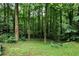 A serene wooded backyard offers privacy and a natural setting at 4810 Lismoor Trce, Mableton, GA 30126