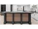 Features a wet bar with light wood accents, and black countertops with white cabinetry and sink at 30 Roseberry Dr, Stockbridge, GA 30281