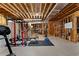 Spacious, unfinished basement with workout equipment at 1254 Hadaway Garden Nw Dr, Kennesaw, GA 30152