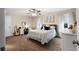Cozy bedroom with natural light, ceiling fan, carpet, and large closet at 1254 Hadaway Garden Nw Dr, Kennesaw, GA 30152