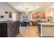 Bright kitchen features granite counters, stainless appliances and cozy breakfast nook at 3350 Clawing Hawk Way, Douglasville, GA 30135