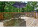 View of deck showing table and chairs for outdoor seating at 3267 Standing Peachtree Trl, Kennesaw, GA 30152
