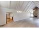 Spacious living room features vaulted ceiling, stone fireplace, and hardwood floors at 366 O Brian Dr, Stone Mountain, GA 30088
