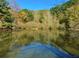 Calm lake reflecting the surrounding trees and sky on a sunny day at 501 Bridlepath Ln, Peachtree City, GA 30269