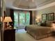 Serene main bedroom with tray ceiling, large windows, and comfortable furnishings at 605 Meadows Creek Dr, Johns Creek, GA 30005