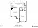 First floor floorplan of home with kitchen/dining, living room, bathroom, and garage at 364 Springhaven Way, Lawrenceville, GA 30046