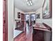 Hallway landing featuring hardwood floors and antique wooden dresser and railing at 4271 Edgewater Drive Northwest Nw Dr, Kennesaw, GA 30144